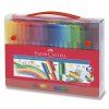 Faber-Castell Connector sada 60 dětských fixů v plastovém kufříku se spojovacími klipy