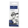 Faber-Castell Pitt Artist Pen Manga, sada 6 popisovačů v plastovém pouzdře, hroty XS S M SB SC B