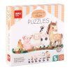 APLI Edukační puzzle Farma zvířátek, progresivní sada 6 motivů, vhodné od 2 let