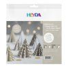 Heyda sada 20 ks origami papírů 15x15 a 20x20 cm, šedá se zlatými a bílými tečkami, 80 g/m2