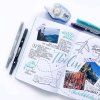 Tombow Travel Journal kompletní sada, zápisník A5, fixy, nůžky a lepicí páska pro scrapbooking
