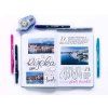 Tombow Travel Journal A5, zápisník s pevnou lněnou vazbou, 90 g/m2, mapa světa uvnitř, pro journaling