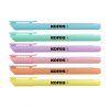 Kores HIGH LINER Pastel sada 6 zvýrazňovačů, seříznutý hrot 0,5–3,5 mm, pastelové odstíny