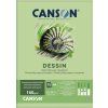 Skicák Canson Dessin A4, 160 g/m2, 15 listů, jemnozrnný bílý papír pro kresbu