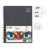 Carioca PLUS skicák A4 pro linery, grafit a pastely, 40 listů 160 g, spirála