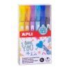 APLI Outline metalické popisovače, sada 6 ks, hrot 5,5 mm, efekt dvojité čáry