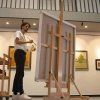 Malířský stojan Meeden, stabilní H-rám, vhodný pro velkoformátová plátna do ateliéru