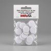 Suchý zip samolepící - kolečka průměr 20 mm - bílý - balení 20 ks